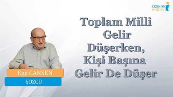 Ege Cansen - Toplam Milli Gelir Düşerken, Kişi Başına Gelir De Düşer [Ekonomi Mektebi]