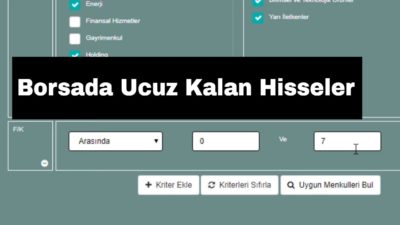 Borsada Ucuz Kalan Hisseler Hangileri ve Bunları Nasıl Buluruz?