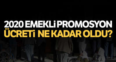 Emekli promosyon ödemesi ne kadar oldu? 2020 Emekli promosyon ücreti