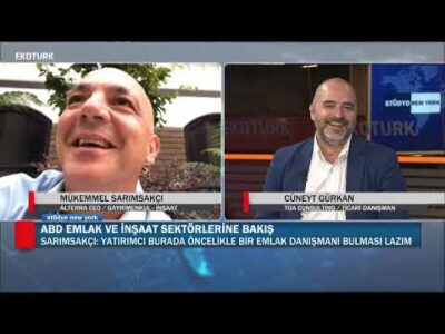 ABD'de emlak ve inşaat sektörü | Stüdyo New York | Mükemmel Sarımsakçı | Cüneyt Gürkan