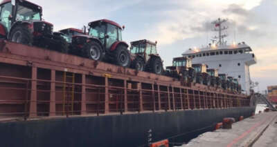 Traktörler Gine için yola çıktı