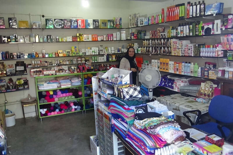 Kadın girişimci Ukrayna’dan geldiği Çınar ilçesinde mikro kredi alarak iş yeri açtı