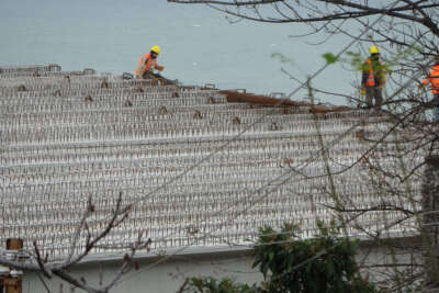 Kanuni Bulvarı'nda yeni viyadüklerin tabyaları yerleştiriliyor