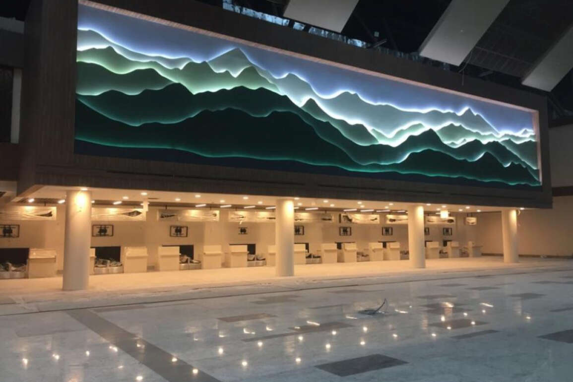 Rize-Artvin Havalimanı terminal binasının iç mimarisi dikkat çekiyor