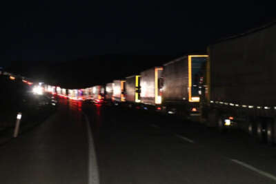 Hamzabeyli Sınır Kapısında tır kuyruğu