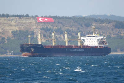 Ukrayna’dan yola çıkan mısır yüklü ‘Rojen’ isimli tahıl gemisi Çanakkale Boğazı’ndan geçti