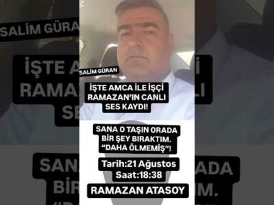 İşte Salim Güran ile işçi Ramazan’ın şok ses kaydı! Kürtçe bilenler yorumlara yazsın lütfen