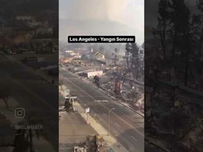 Los Angeles yangın sonrası dronla görüntülendi!
