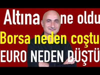 Altına ne oldu? | Euro neden düştü? | Borsa neden çoştu?
