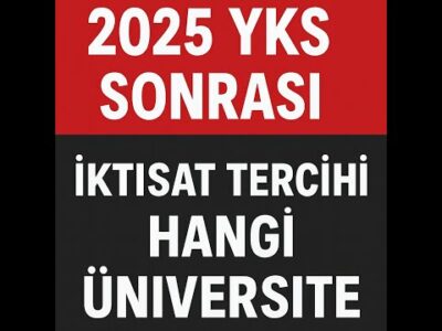 2025 YKS Sonuçları Açıklandı! İktisat/Ekonomi Tercihi Yapmadan Önce Mutlaka İzleyin