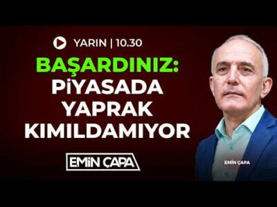 Başardınız: Piyasada Yaprak Kımıldamıyor | Emin Çapa