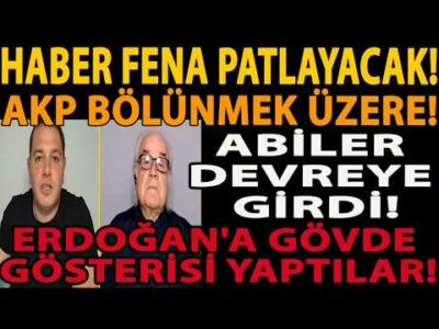 HABER FENA PATLAYACAK! AKP BÖLÜNMEK ÜZERE! ABİLER DEVREYE GİRDİ! ERDOĞAN'A GÖVDE GÖSTERİSİ YAPTILAR!